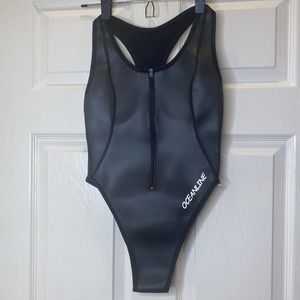 Oceanline Neoprene Hi-cut Brazil Back Wetsuit Hydrasuit One Piece Swimsuit - M